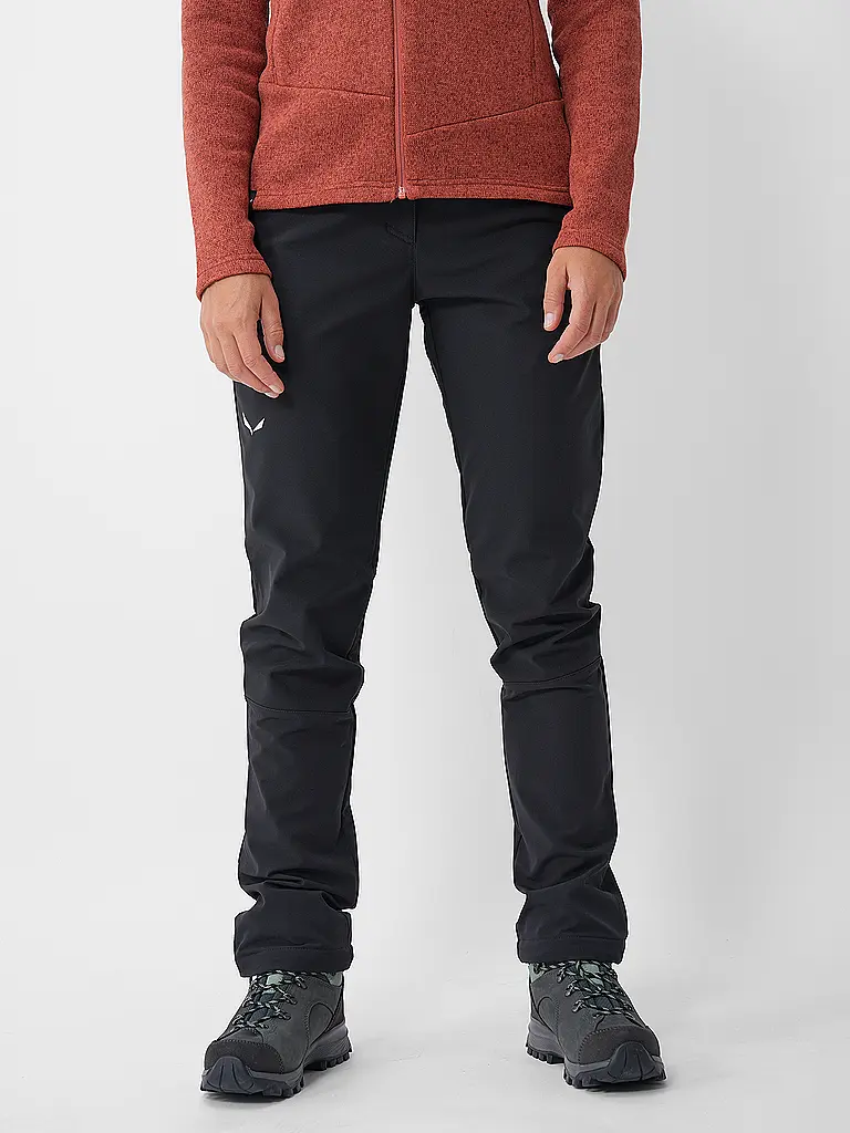 SALEWA | Pantaloni da trekking da donna Puez Dolomitic 2 Durastretch lunghi | Nero