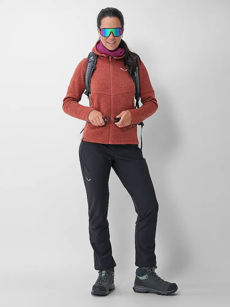 SALEWA | Pantaloni da trekking da donna Puez Dolomitic 2 Durastretch Regular | Nero