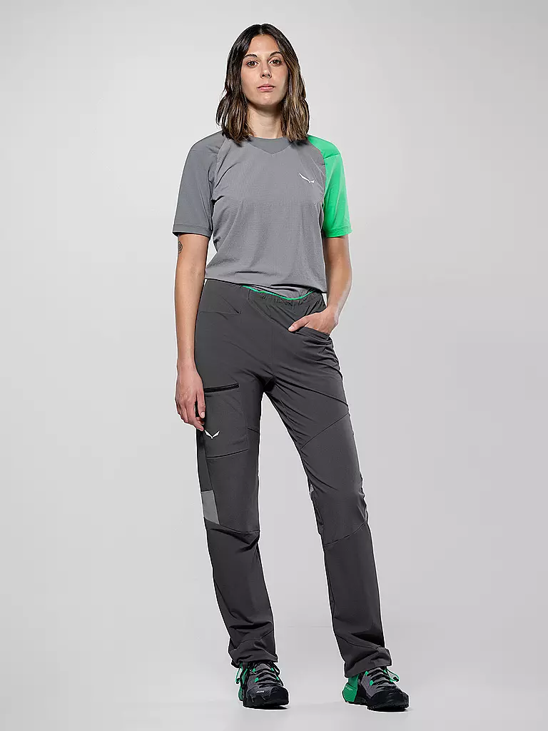 SALEWA | Pantaloni da trekking softshell da donna NXT Durastretch | Nero