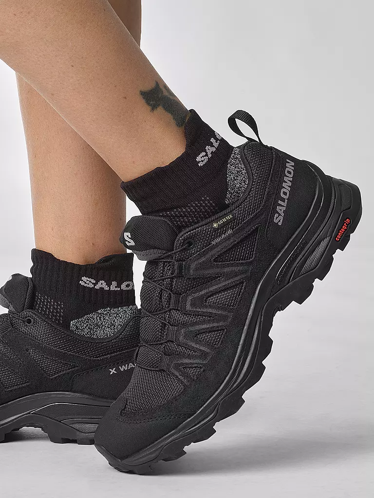 SALOMON | Damen Hikingschuhe X Ward Leather Gore-Tex | Nero