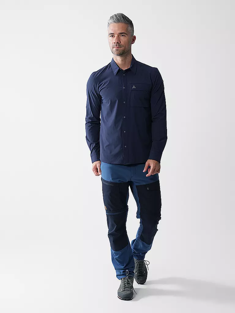 SCHÖFFEL | Camicia da uomo Dunajec | Blu scuro