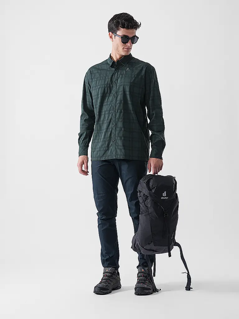 SCHÖFFEL | Camicia da uomo Yekuro | Verde scuro