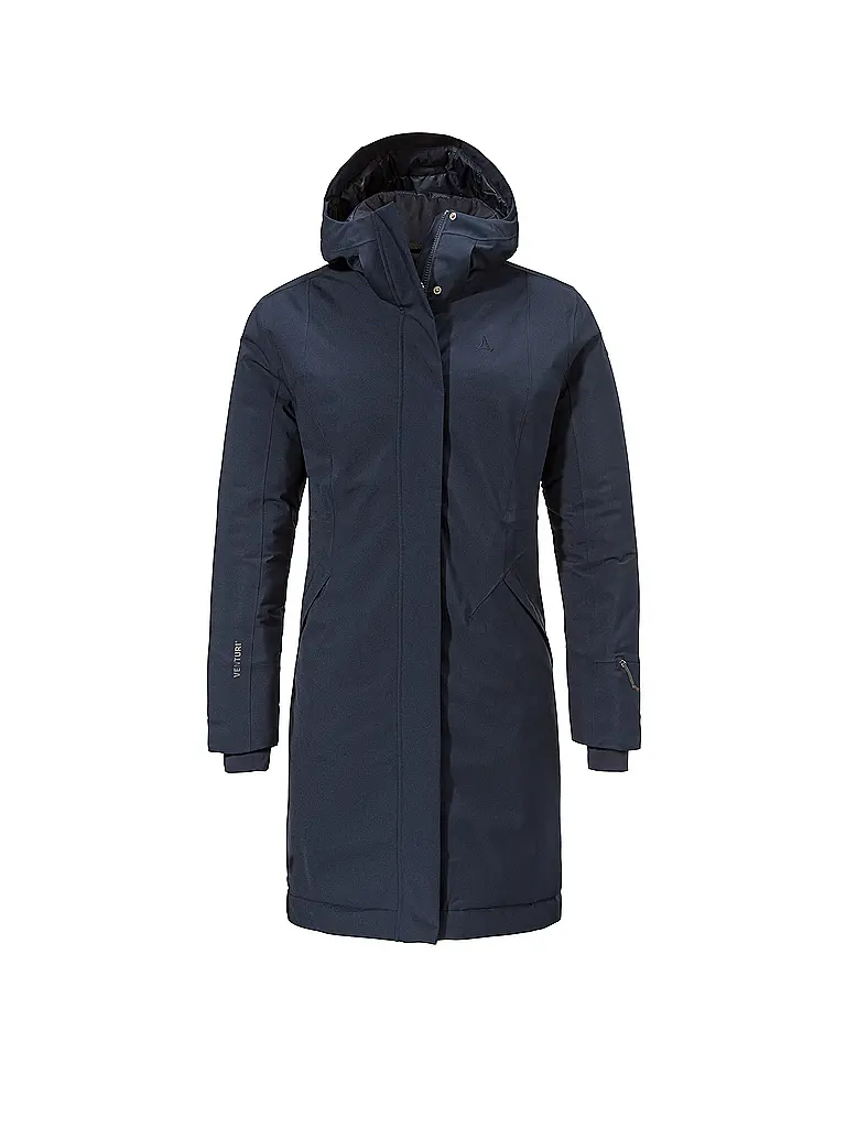 SCHÖFFEL | Cappotto invernale da donna Style Gregale con cappuccio | Blu scuro
