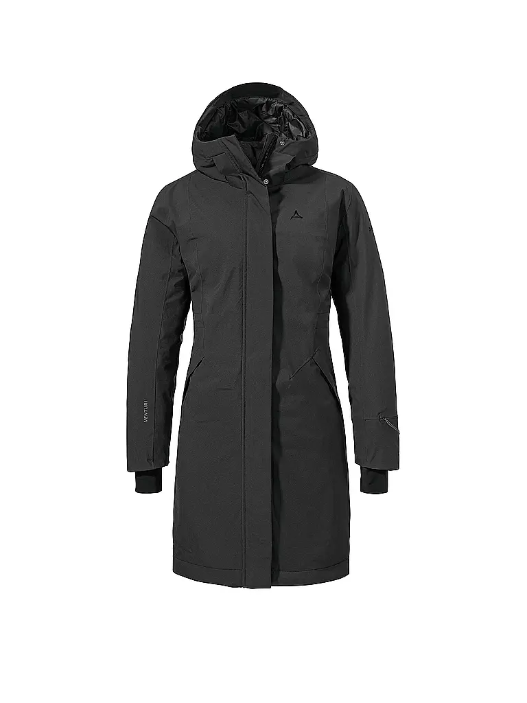 SCHÖFFEL | Cappotto invernale da donna Style Gregale con cappuccio | Nero