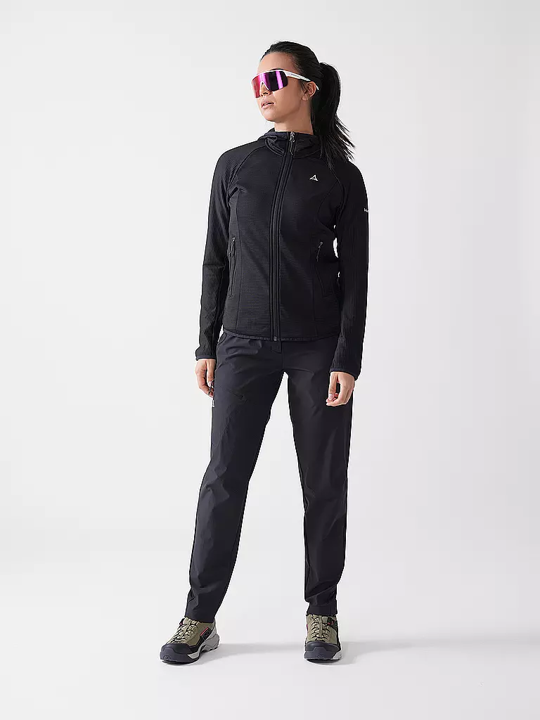SCHÖFFEL | Damen Fleecejacke Cascata Hoodie | Nero