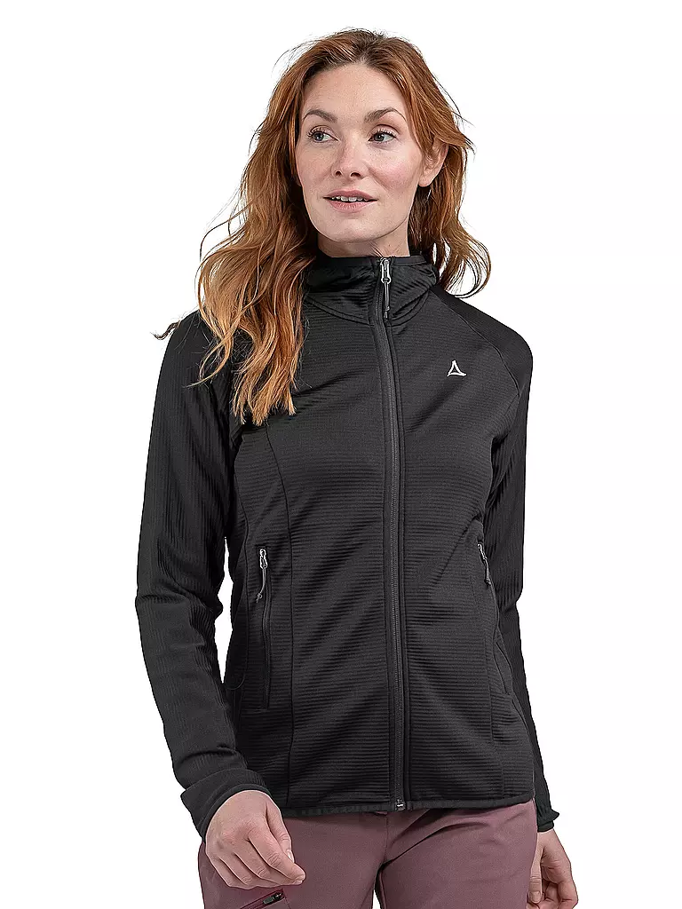 SCHÖFFEL | Damen Fleecejacke Cascata Hoodie | Nero
