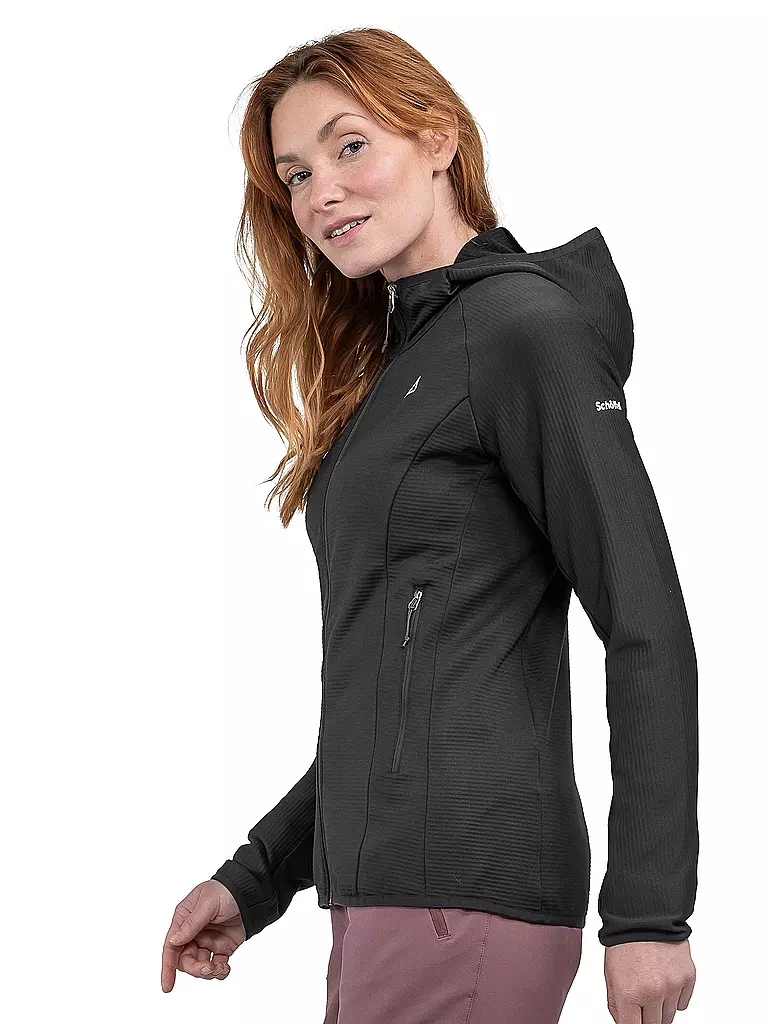 SCHÖFFEL | Damen Fleecejacke Cascata Hoodie | Nero