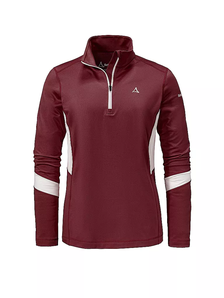 SCHÖFFEL | Damen Funktions Zipshirt Lenggries L | Rosso scuro