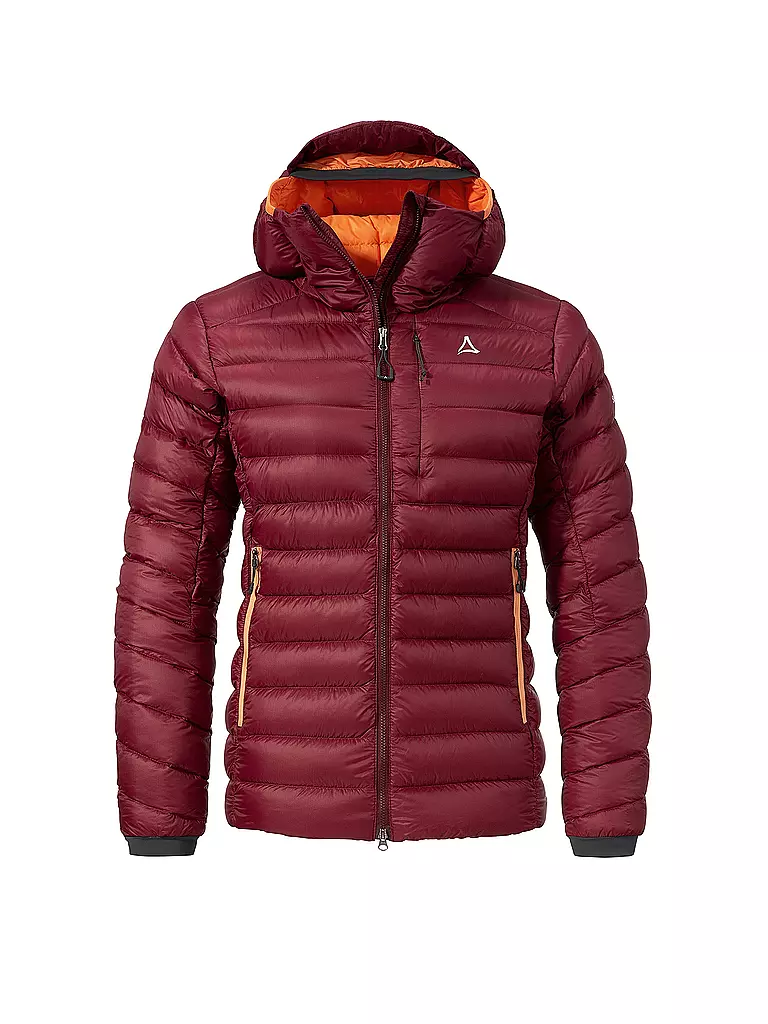 SCHÖFFEL | Damen Isojacke Silvretta Down Hoodie | Rosso scuro