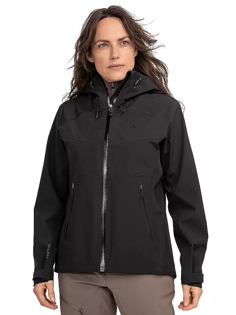 SCHÖFFEL | Giacca da trekking da donna Cascata 3L con cappuccio | Nero