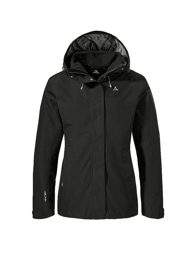 SCHÖFFEL | Giacca da trekking da donna Okere 2L 3in1 con cappuccio | Nero