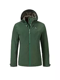 SCHÖFFEL | Giacca da trekking da donna Yew 2L ZipIn con cappuccio | Verde scuro