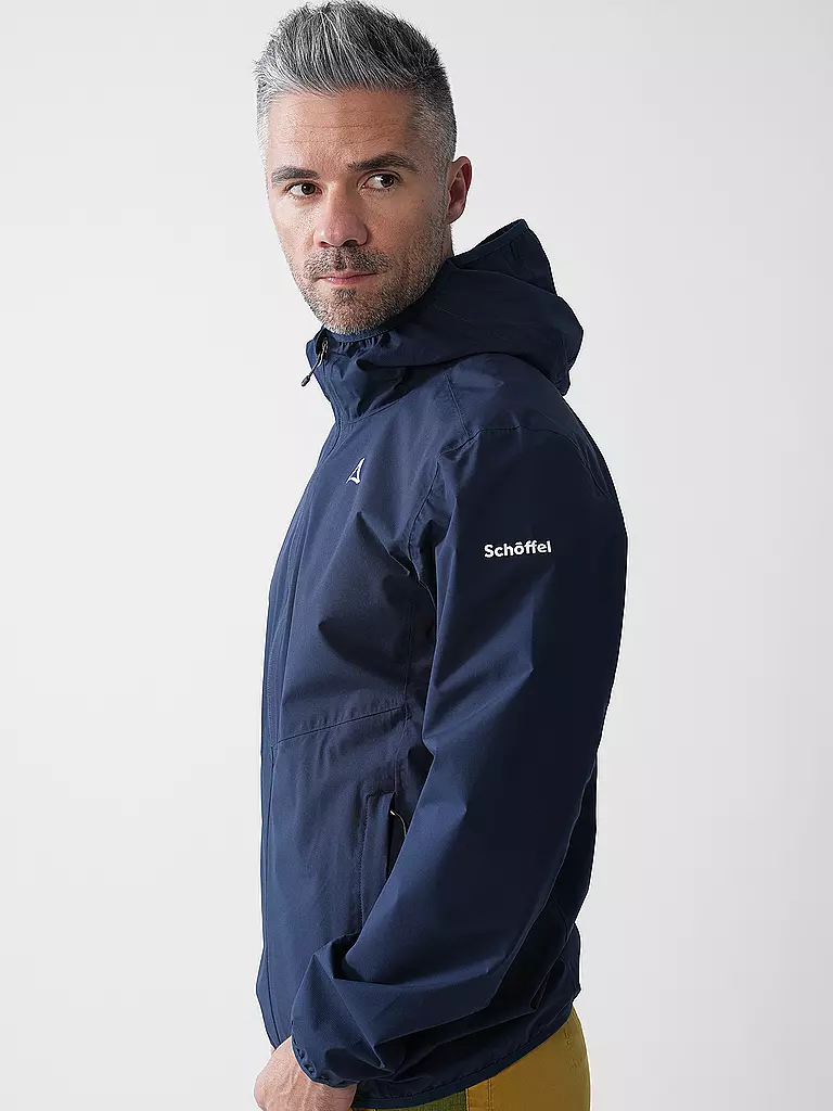 SCHÖFFEL | Giacca da trekking da uomo Migandi Venturi 2.5L con cappuccio | Blu scuro