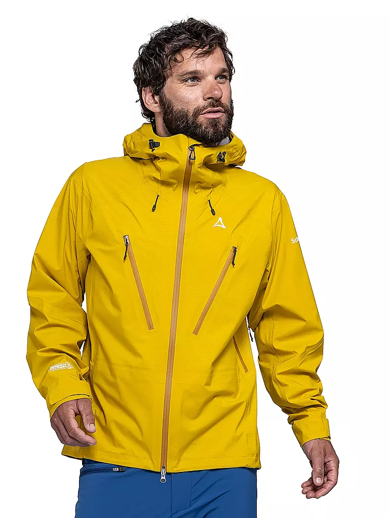 SCHÖFFEL | Giacca da trekking da uomo Style Blaueis 3L con cappuccio | Oro