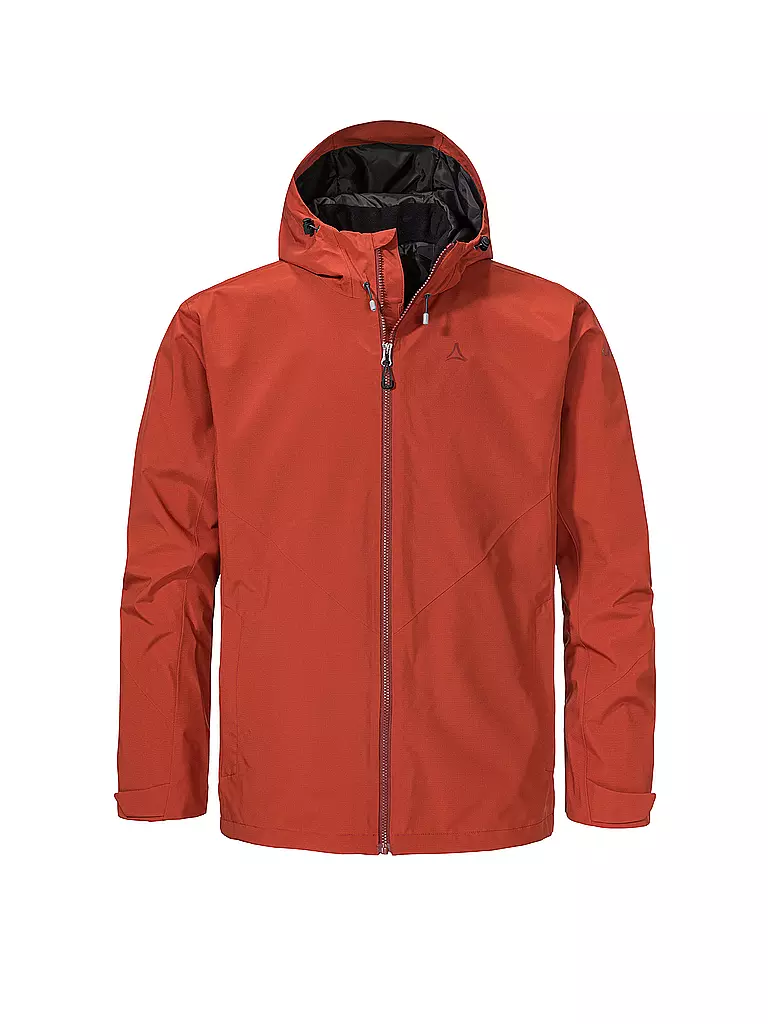 SCHÖFFEL | Giacca da trekking da uomo Yew 2L ZipIn con cappuccio | Rosso