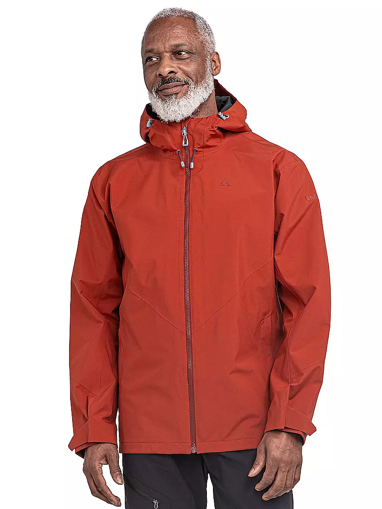 SCHÖFFEL | Giacca da trekking da uomo Yew 2L ZipIn con cappuccio | Rosso