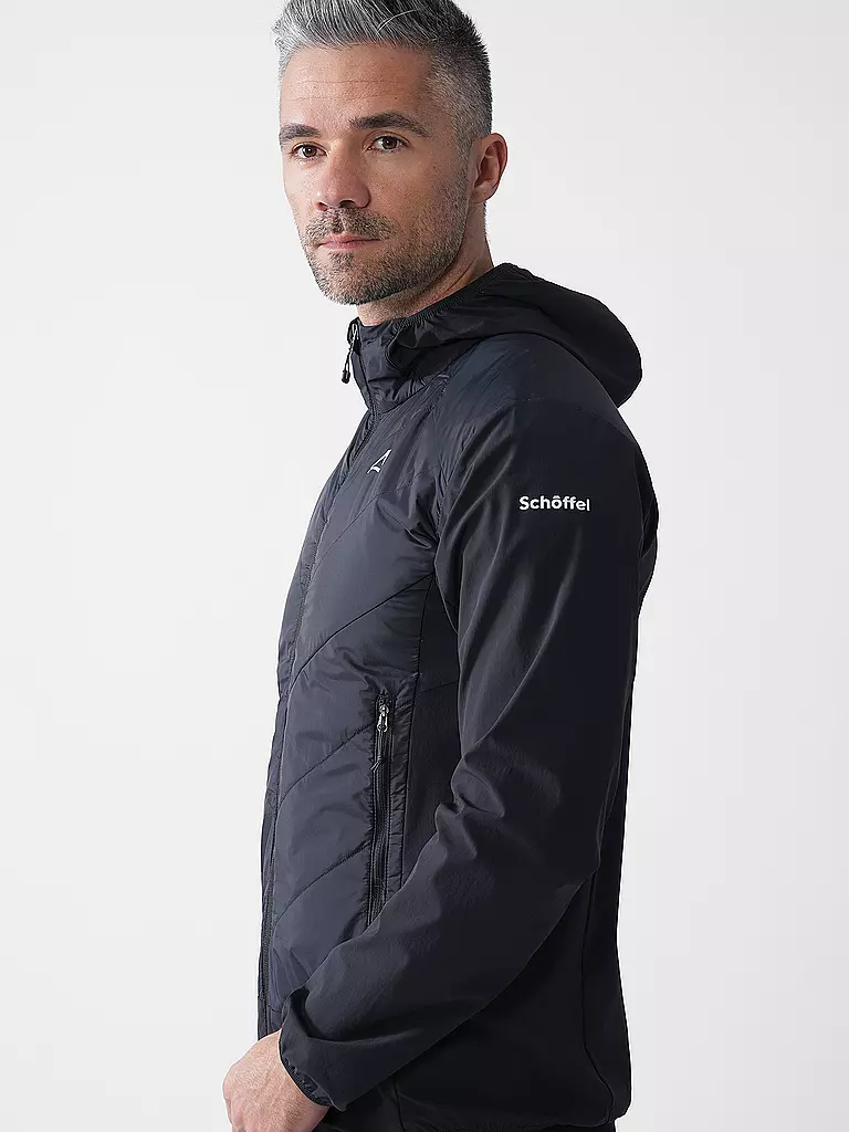 SCHÖFFEL | Giacca ibrida da uomo Blaueis con cappuccio | Nero