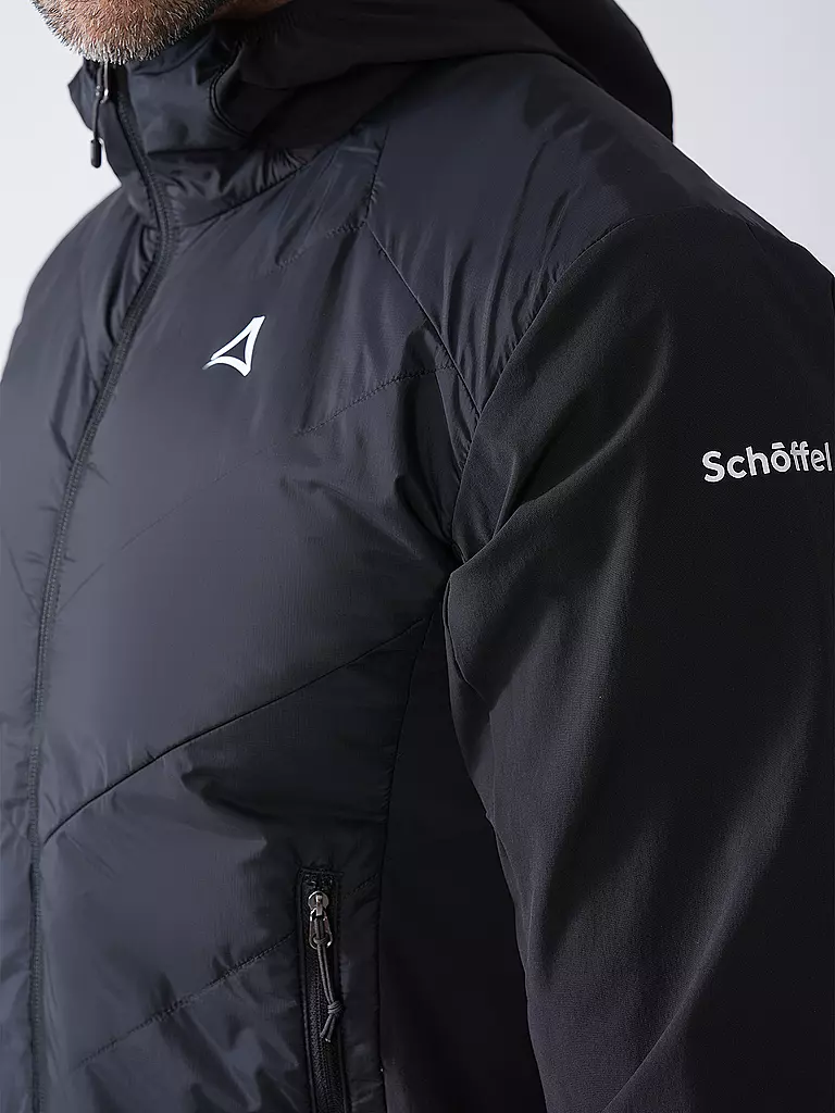 SCHÖFFEL | Giacca ibrida da uomo Blaueis con cappuccio | Nero