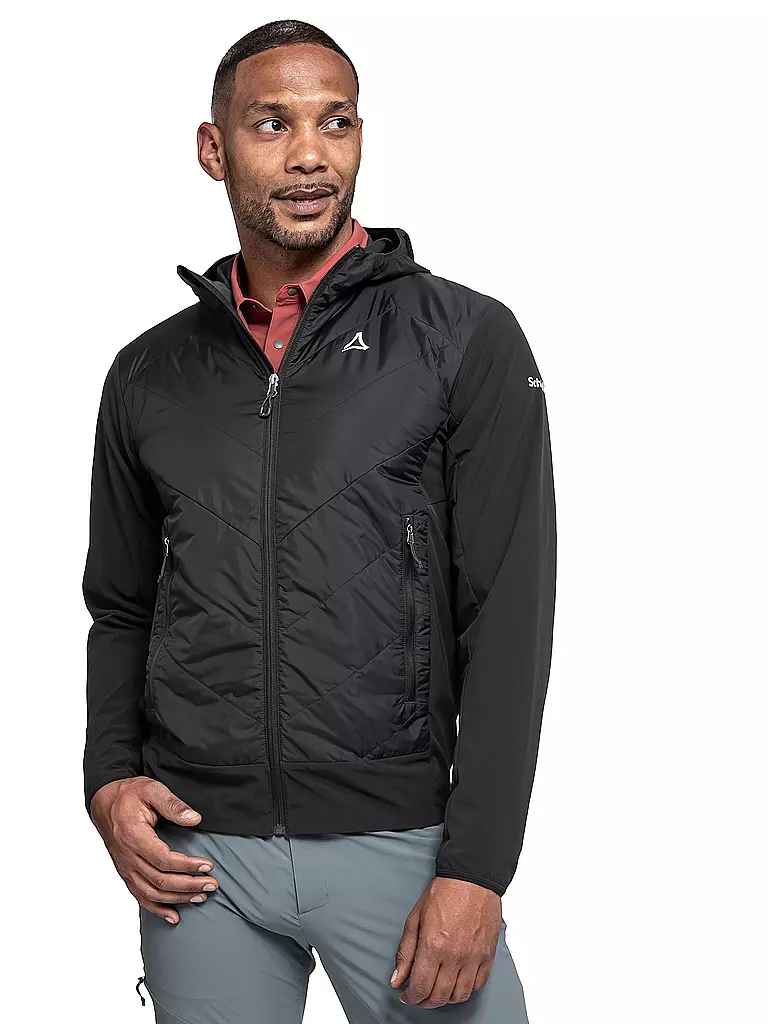 SCHÖFFEL | Giacca ibrida da uomo Blaueis con cappuccio | Nero