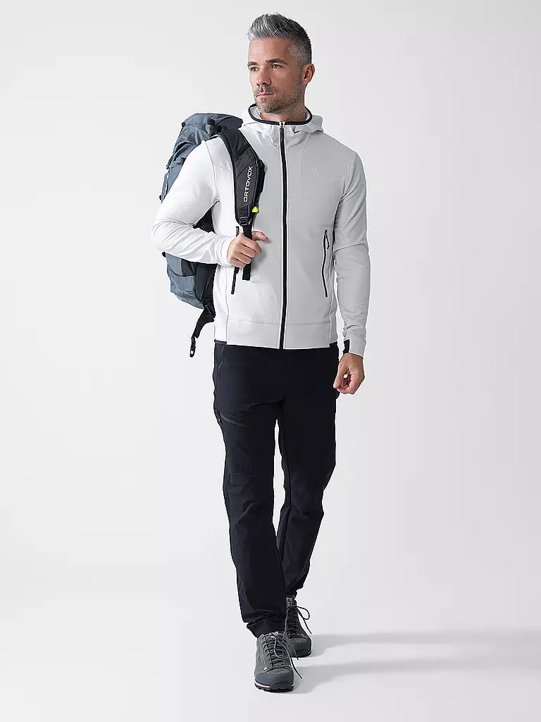 SCHÖFFEL | Giacca in pile da uomo Style Blaueis con cappuccio | Bianco