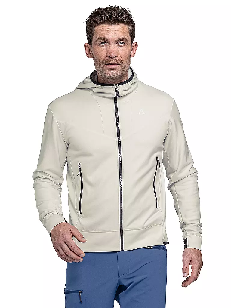 SCHÖFFEL | Giacca in pile da uomo Style Blaueis con cappuccio | Bianco