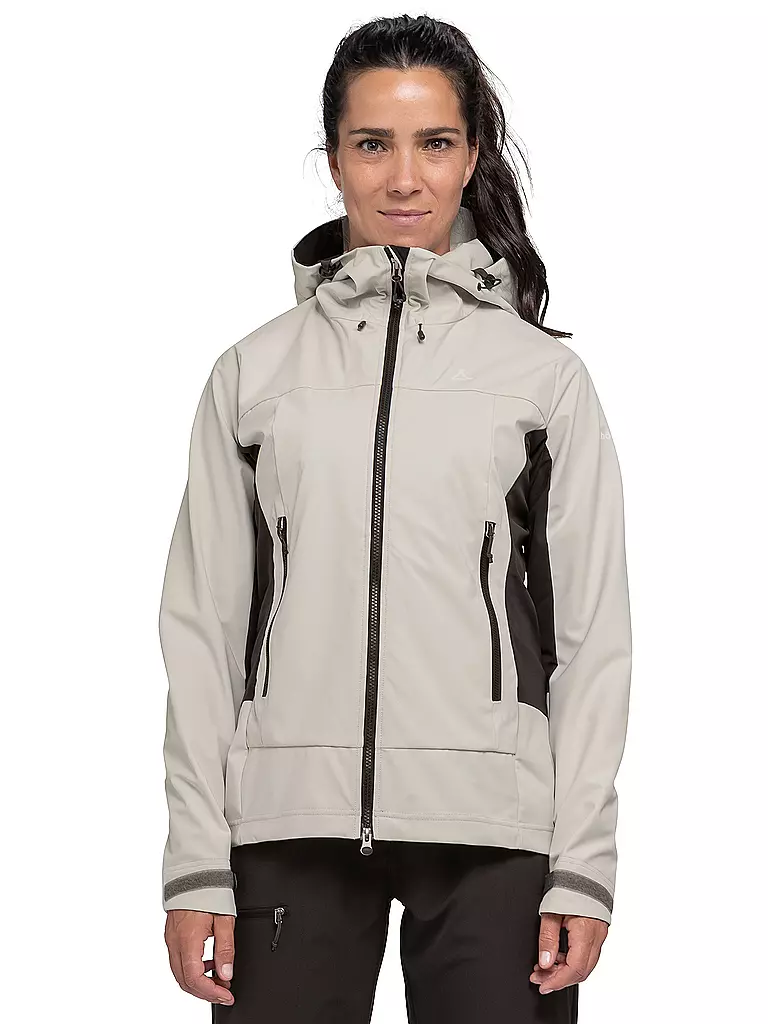 SCHÖFFEL | Giacca softshell da donna Blaueis con cappuccio | Bianco