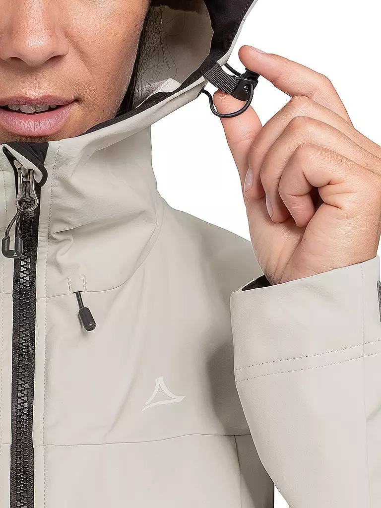 SCHÖFFEL | Giacca softshell da donna Blaueis con cappuccio | Bianco