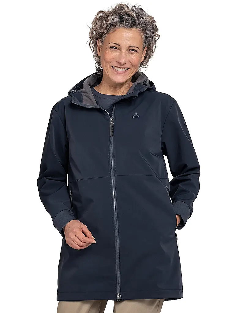 SCHÖFFEL | Giacca softshell da donna Style Suavio con cappuccio | Blu scuro