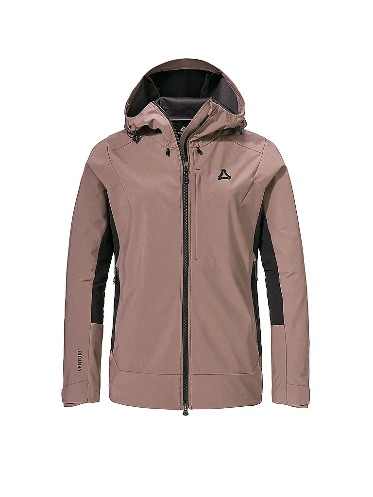 SCHÖFFEL | Giacca softshell da turismo da donna Milagle con cappuccio | Marrone chiaro