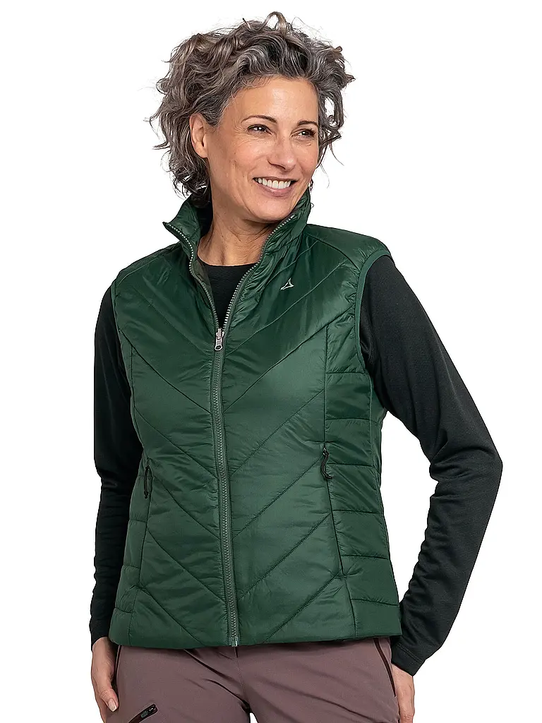 SCHÖFFEL | Gilet isolante da donna Yew ZipIn | Verde scuro