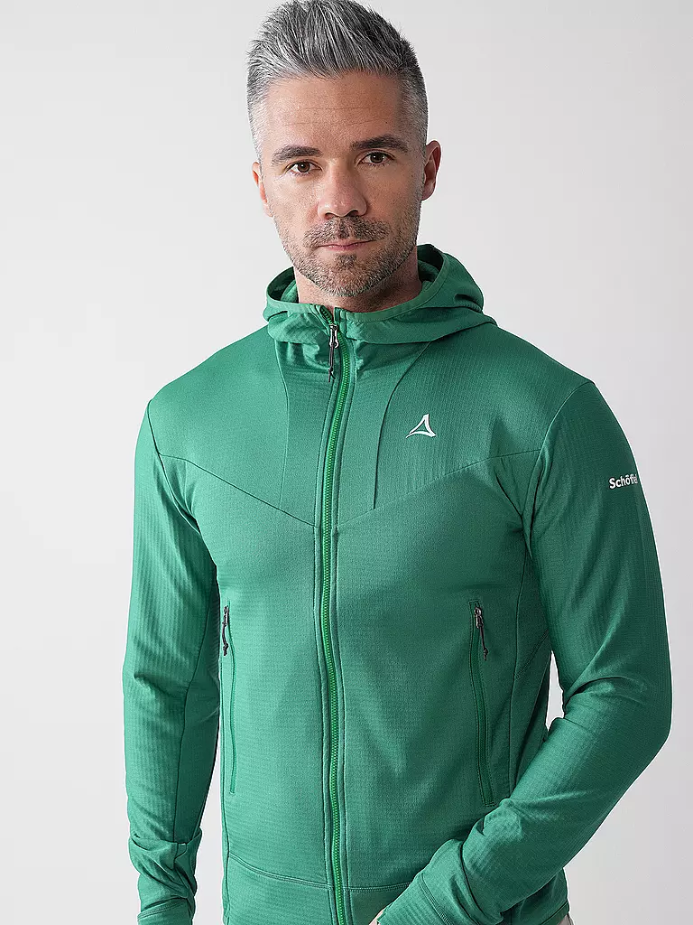 SCHÖFFEL | Herren Fleecejacke Style Blaueis Hoodie | Verde