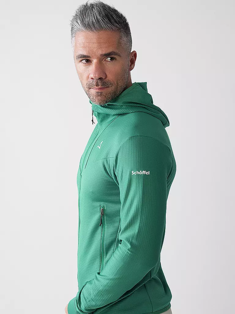 SCHÖFFEL | Herren Fleecejacke Style Blaueis Hoodie | Verde