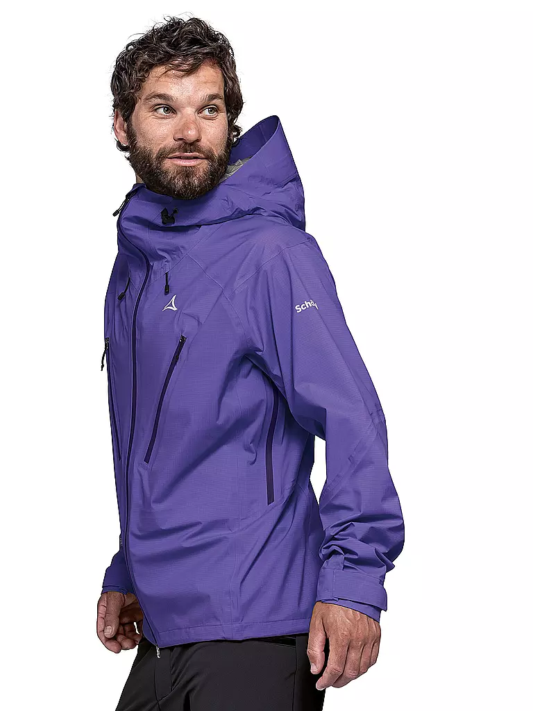 SCHÖFFEL | Herren Wanderjacke Style Blaueis 3L Hoodie | Lilla