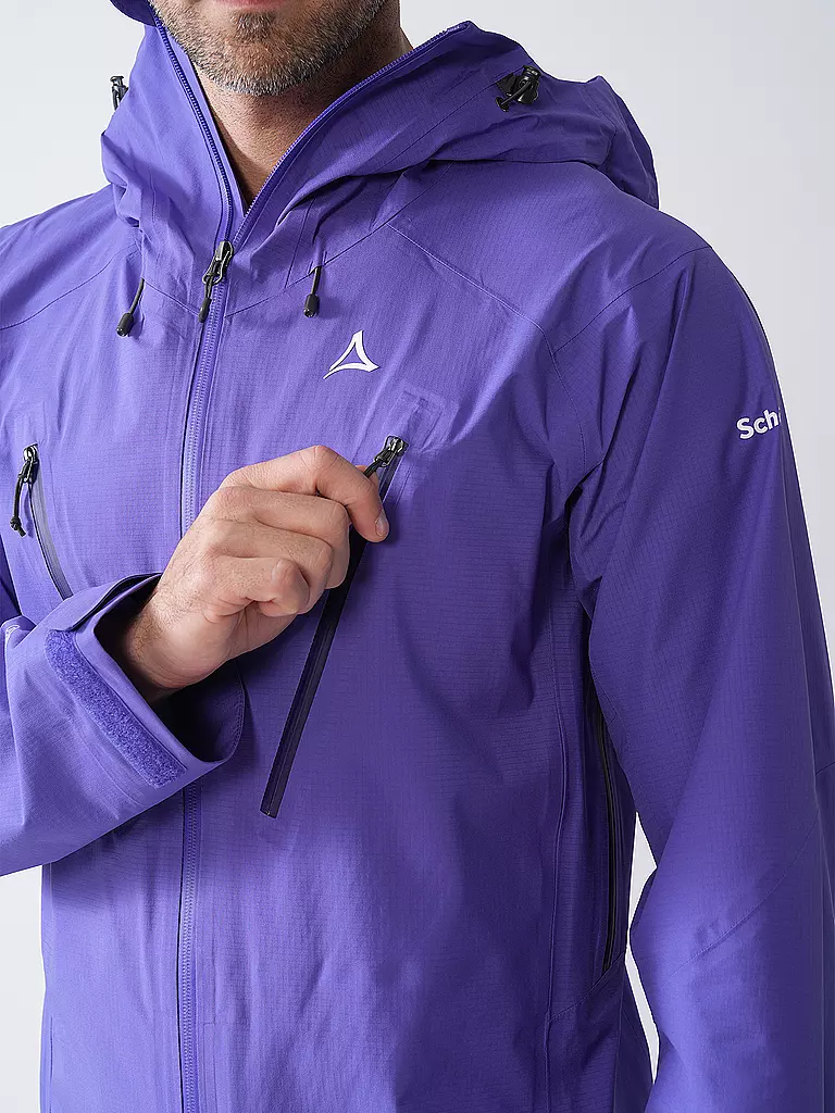 SCHÖFFEL | Herren Wanderjacke Style Blaueis 3L Hoodie | Lilla
