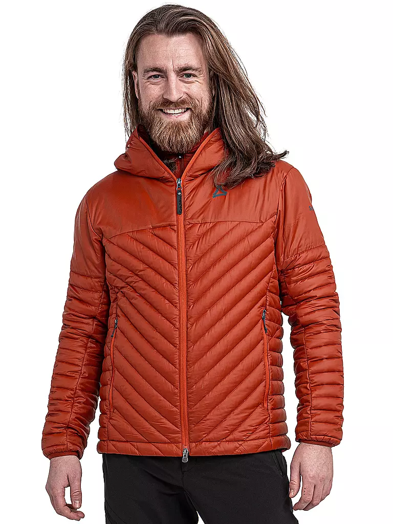 SCHÖFFEL | Isogiacca da uomo Cascata Down Hoodie | Rosso