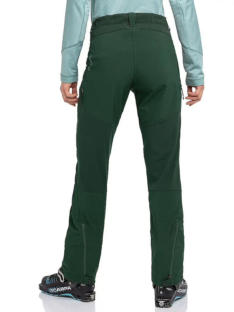 SCHÖFFEL | Pantaloni softshell da turismo da donna Milagle | Verde scuro