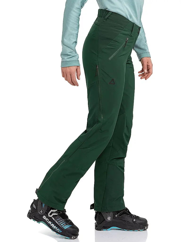 SCHÖFFEL | Pantaloni softshell da turismo da donna Milagle | Verde scuro
