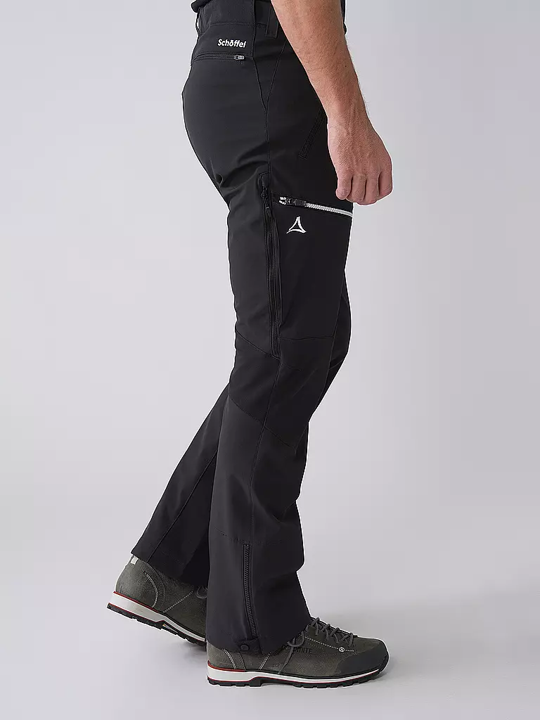 SCHÖFFEL | Pantaloni softshell da uomo per escursioni Matrei M | Nero
