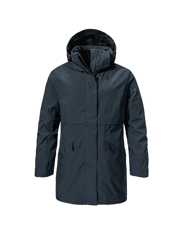 SCHÖFFEL | Parka invernale da donna Malkay con cappuccio | Blu scuro