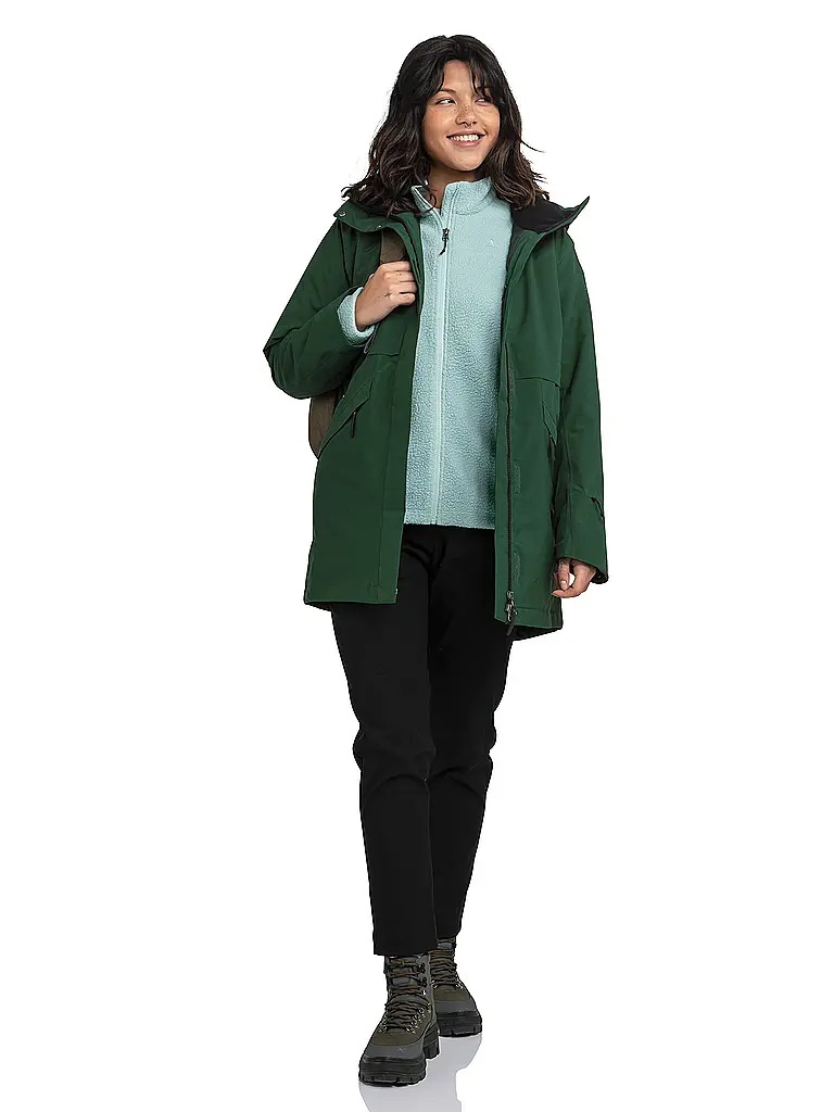 SCHÖFFEL | Parka invernale da donna Malkay con cappuccio | Verde scuro