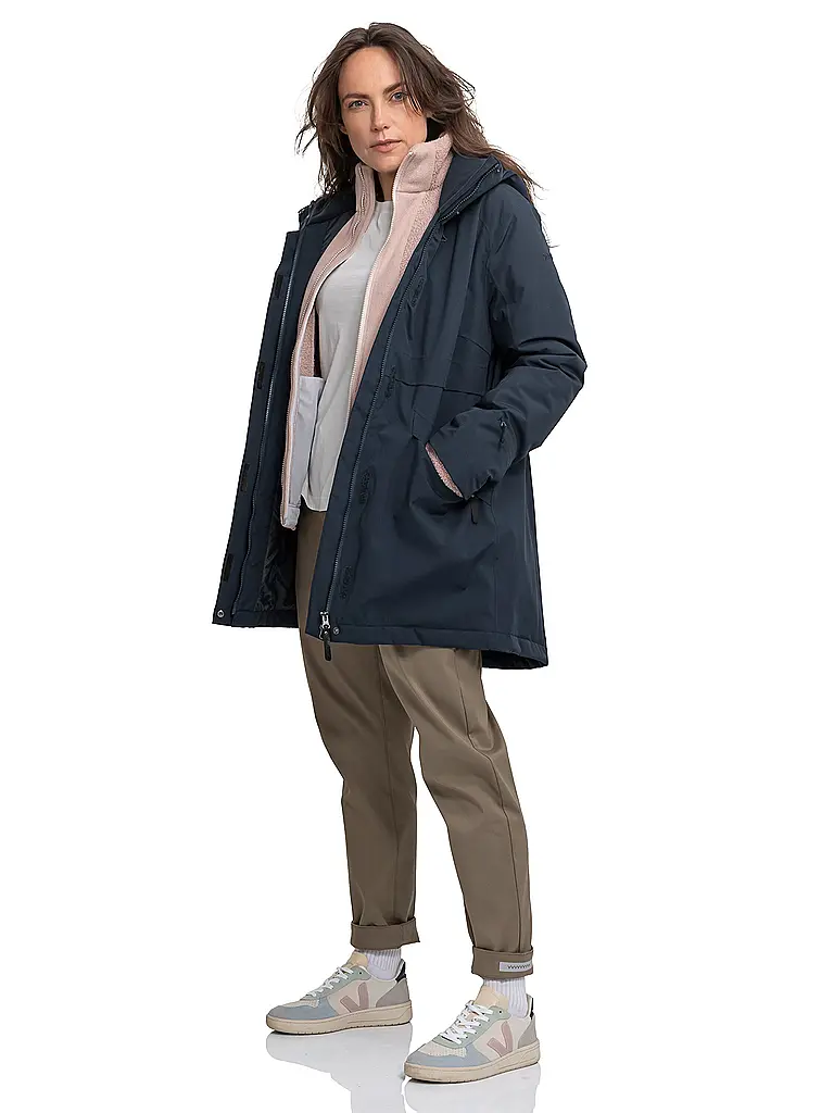 SCHÖFFEL | Parka invernale da donna Malkay con cappuccio | Blu scuro