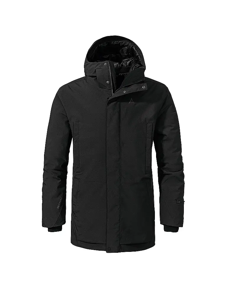 SCHÖFFEL | Parka invernale da uomo Crivat 2L con cappuccio isolato | Nero