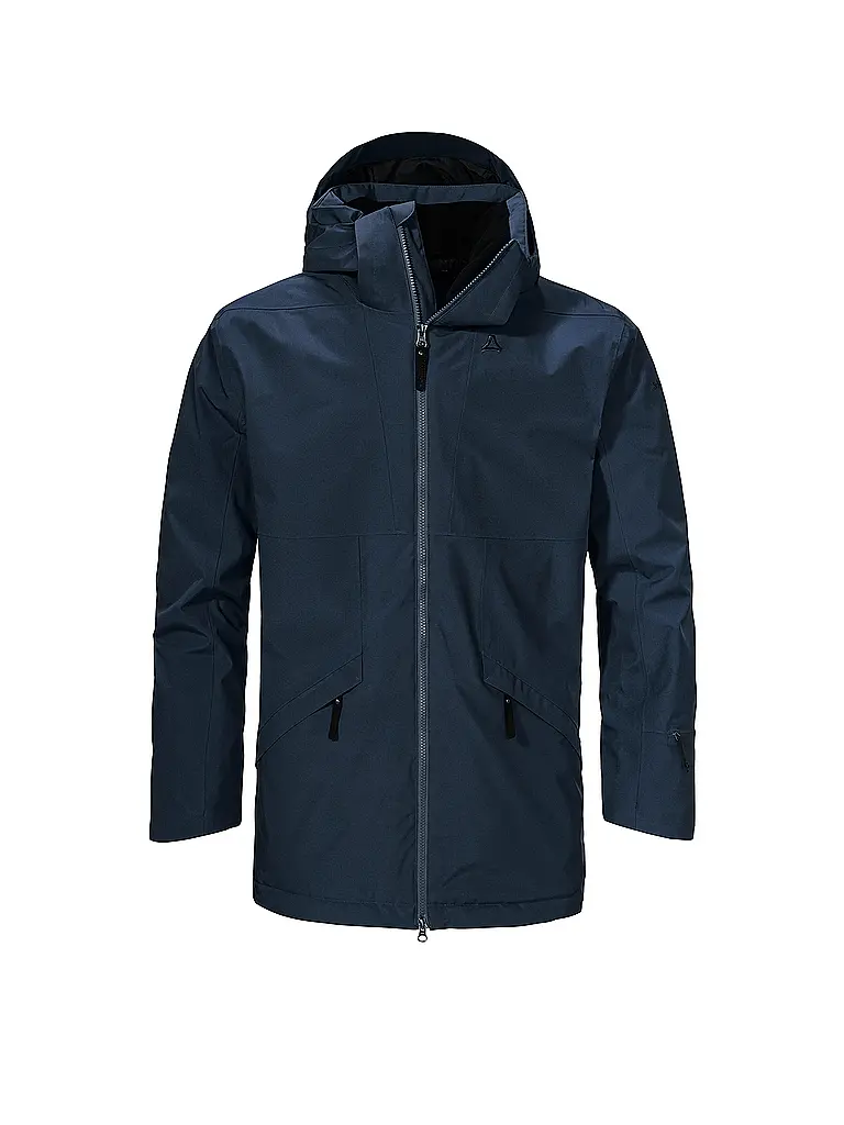 SCHÖFFEL | Parka invernale da uomo Malkay con cappuccio | Blu scuro