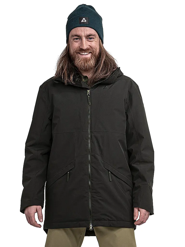 SCHÖFFEL | Parka invernale da uomo Malkay con cappuccio | Nero