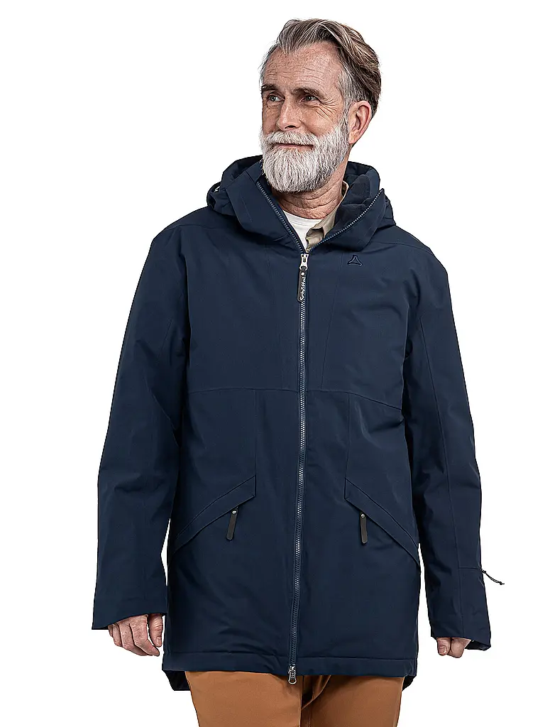 SCHÖFFEL | Parka invernale da uomo Malkay con cappuccio | Blu scuro