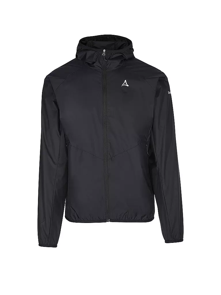 SCHÖFFEL | Windbreaker Wutach Hoodie da uomo | Nero