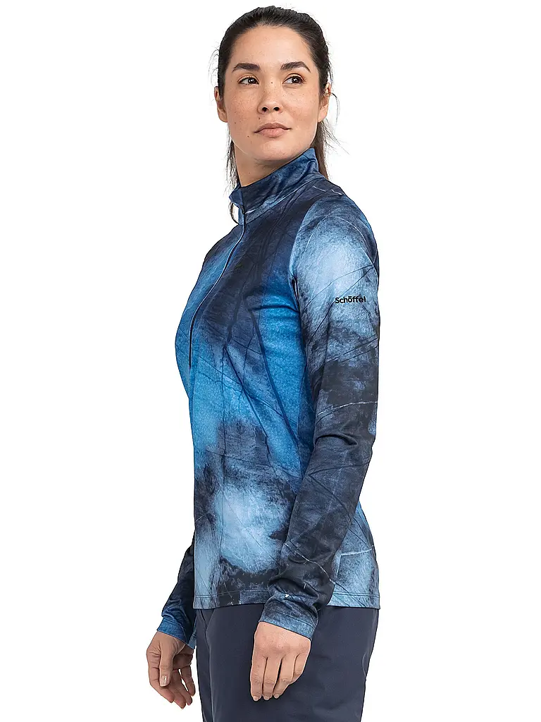 SCHÖFFEL | Zipshirt intimo da donna Schöffel x Tom Hegen | Blu scuro