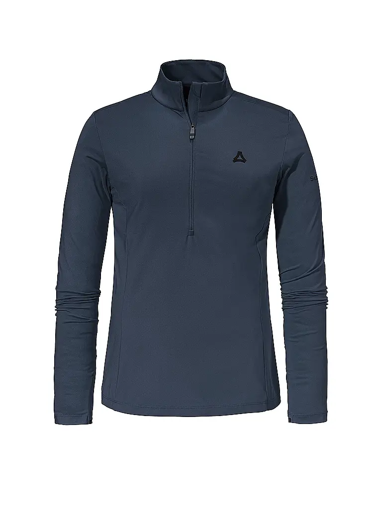 SCHÖFFEL | Zipshirt intimo da donna Style Pine | Blu scuro