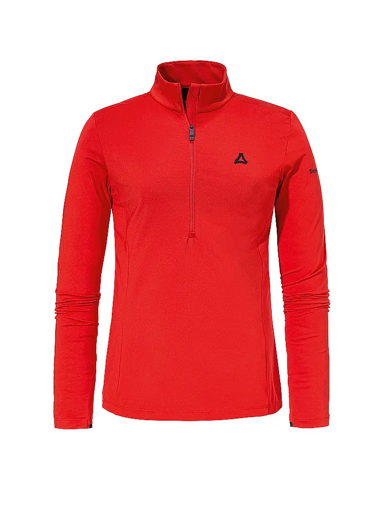 SCHÖFFEL | Zipshirt intimo da donna Style Pine | Rosso