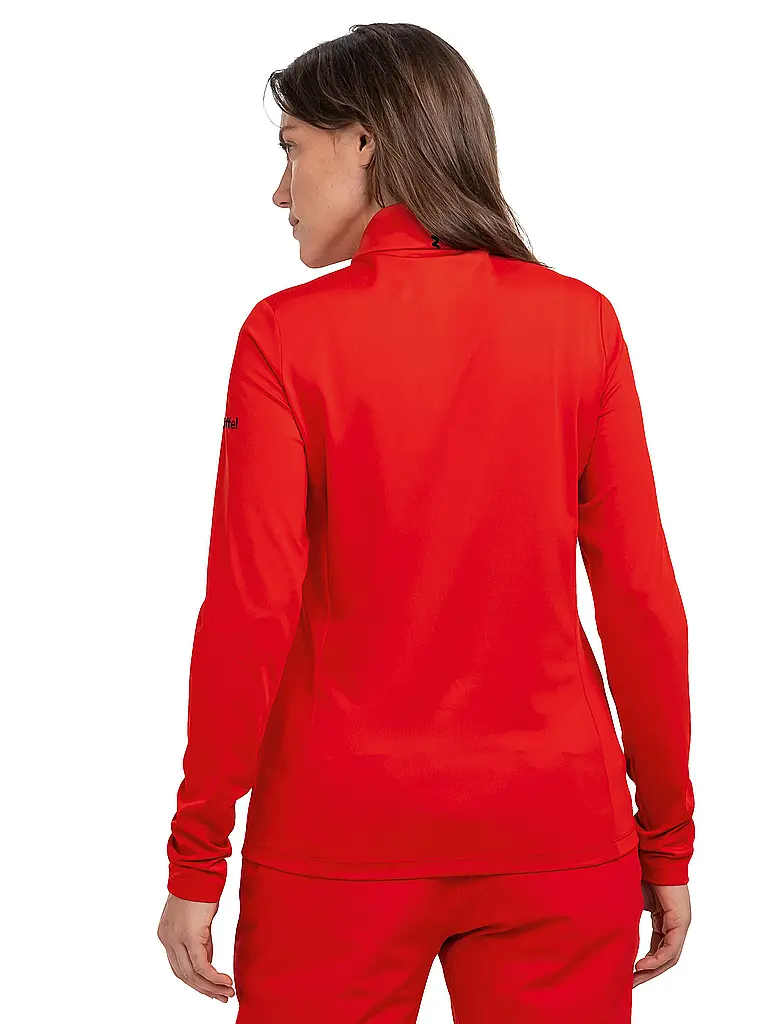 SCHÖFFEL | Zipshirt intimo da donna Style Pine | Rosso